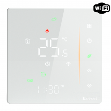 Wi-Fi терморегулятор Ecoset PWT 006 сенсорный программируемый для теплого пола (белый)